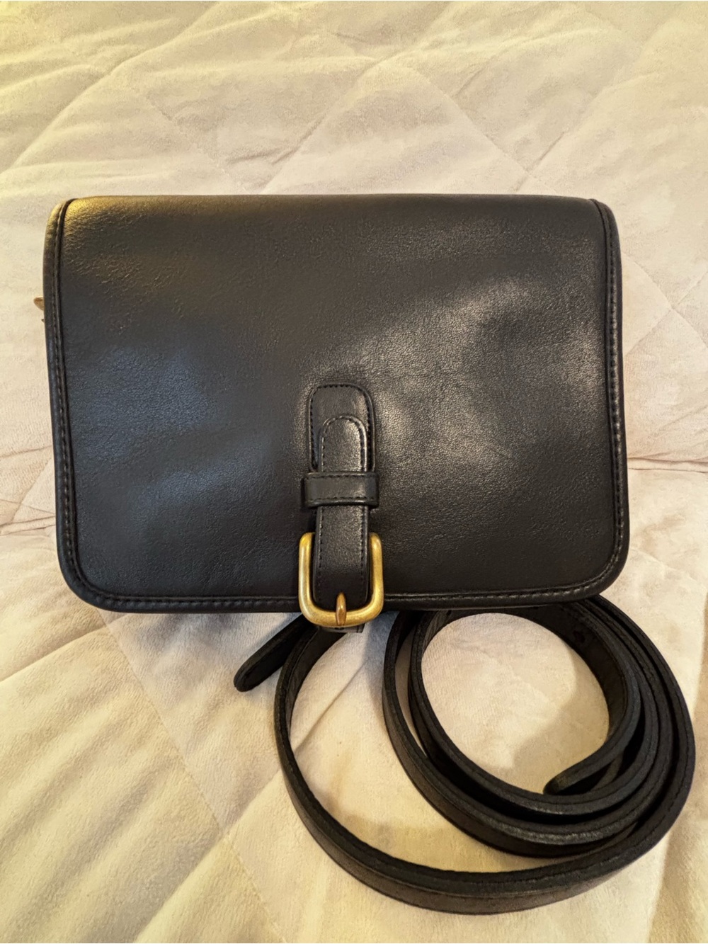 Coach Black Medium Saddle Pouch